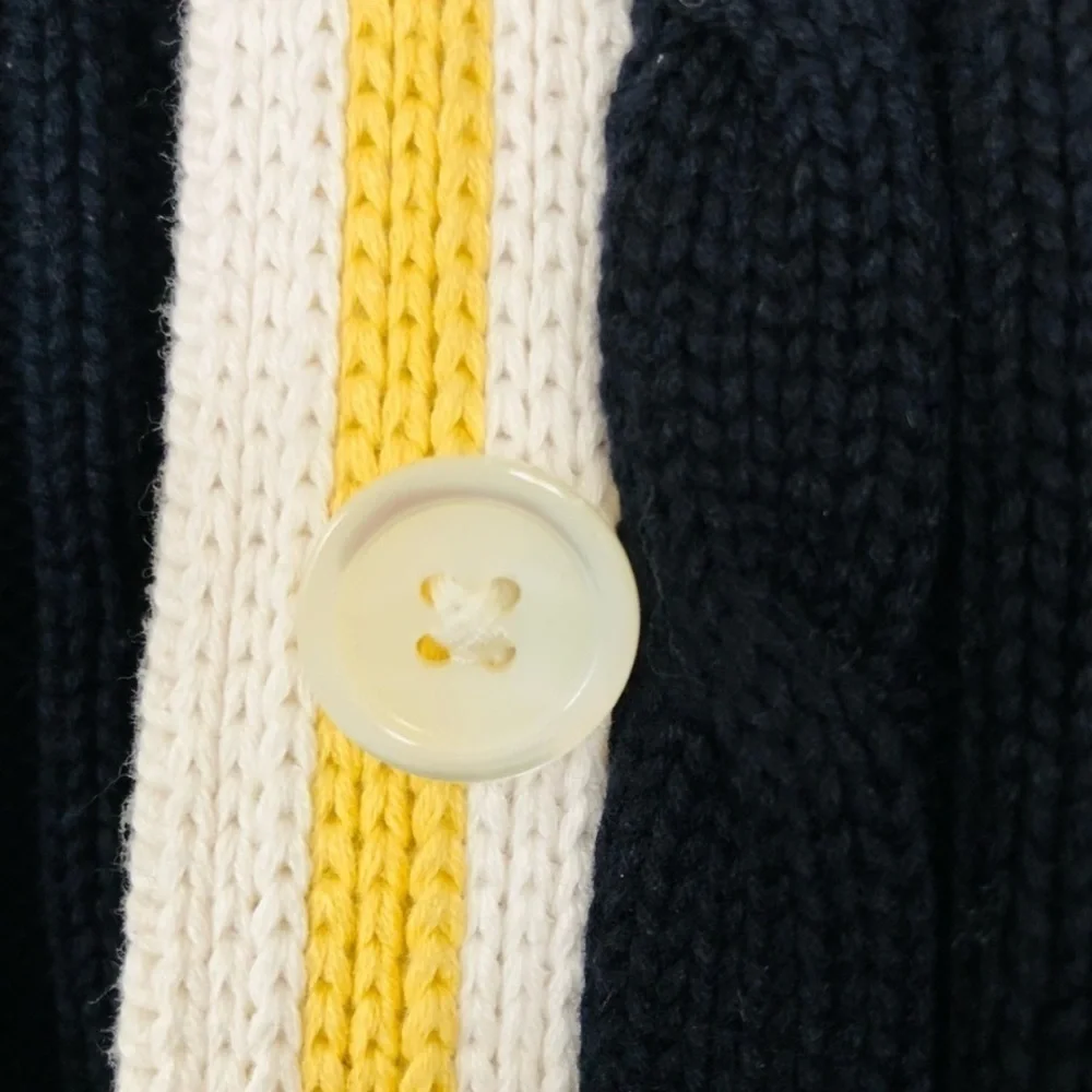 Ralph Lauren Sport Cardigan cable knit 100% cotton size XS Beige - Picture 4 of 5